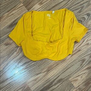 Women's Yellow Crop Top